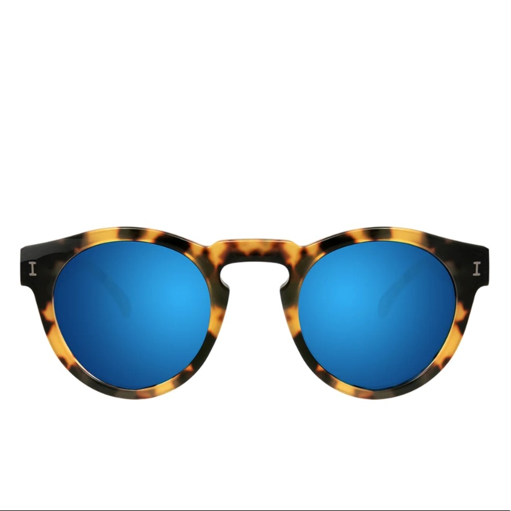 illesteva leonard sunglasses tortoise/blue mirror